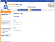 Tablet Screenshot of customer.tailoredessays.com